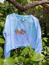 Load image into Gallery viewer, Medium Moth Cropped Marble Dyed Crewneck

